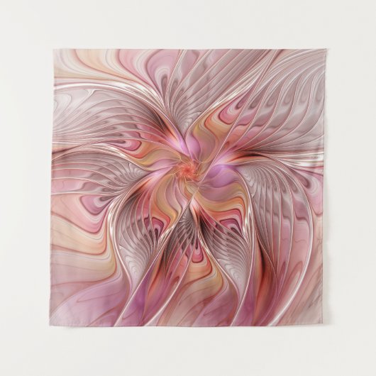 Abstracte Butterfly Colorful Fantasy Fractal Art Wandkleed (Voorkant)