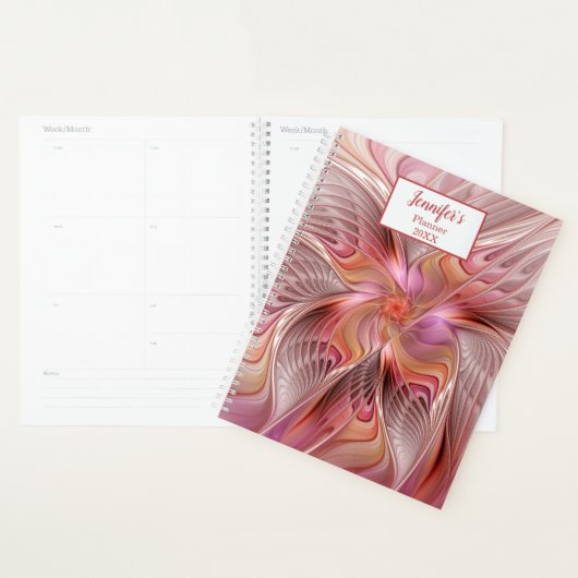 Abstracte Butterfly Colorful Fantasy Fractal Name Planner (Display)