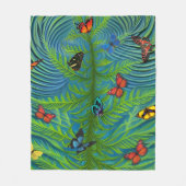 Abstracte Butterfly Dream Garden Fleece Deken (Voorkant)