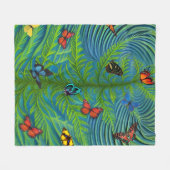 Abstracte Butterfly Dream Garden Fleece Deken (Voorkant (Horizontaal))