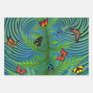 Abstracte Butterfly Dream Garden Inpakpapier Vel