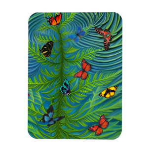 Abstracte Butterfly Dream Garden Magneet