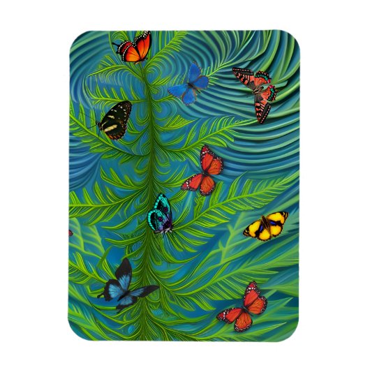 Abstracte Butterfly Dream Garden Magneet (Verticaal)