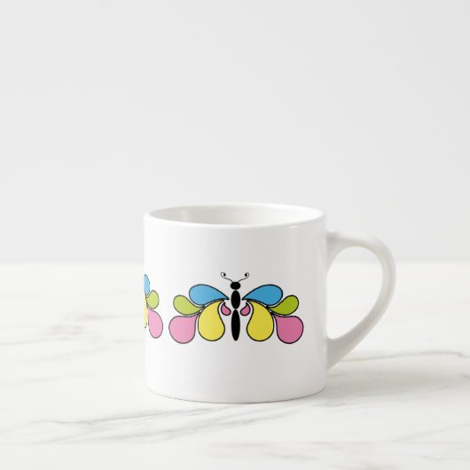 Abstracte Butterfly Espresso Cup Espresso Kop (Rechts)