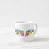 Abstracte Butterfly Espresso Cup Kop (Voorkant rechts)