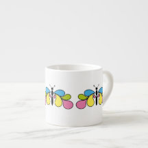 Abstracte Butterfly Espresso Cup