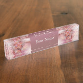 Abstracte Butterfly kleurrijke Fantasy Fractal Tex Naambordje (Zijkant)