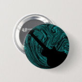 Abstracte Button gitaar, Blauwgroen (Voorkant /achterkant)