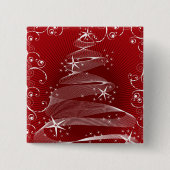 Abstracte Button met rode kerstbomen (Voorkant)