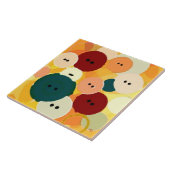 Abstracte Button Ontwerpstapel Tegeltje (Zijkant)