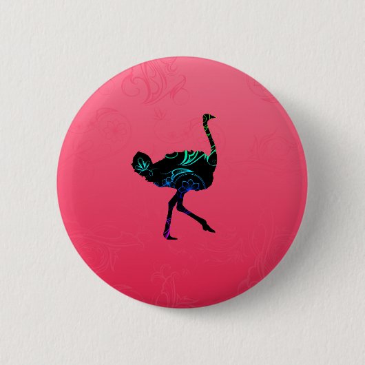 Abstracte Button Ostrich (Voorkant)