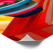 Abstracte Cactus Stilleven Schilderij, Modern Stil Poster (Hoek)