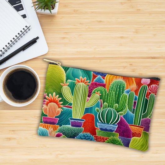 Abstracte Cactussen in Pot Etui