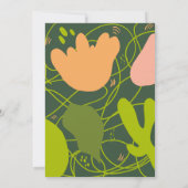Abstracte Cactusvormen Patroon Save the Date Kaart (Achterkant)