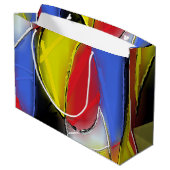 Abstracte cadeautas van rood, geel, zwart en blauw (Achterkant Gekanteld)