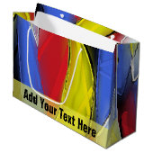 Abstracte cadeautas van rood, geel, zwart en blauw (Voorkant Gekanteld)