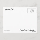 Abstracte Cafe CricketDiane Coffee Art Briefkaart (Achterkant)