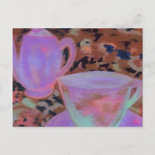 Abstracte Cafe CricketDiane Coffee Art Briefkaart (Voorkant)