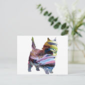 Abstracte Caim dooder Silhouette Briefkaart (Staand voorkant)