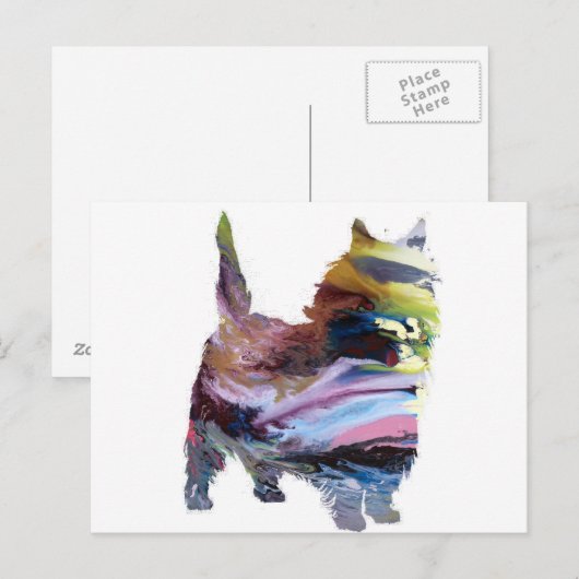 Abstracte Caim dooder Silhouette Briefkaart (Voorkant / Achterkant)