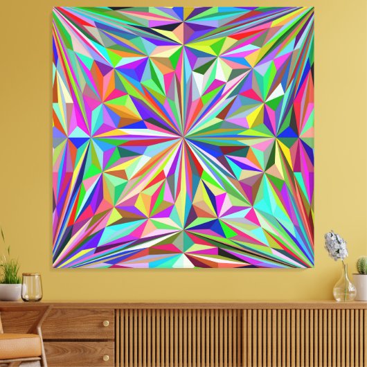 Abstracte caleidoscoop canvas afdruk (Insitu (Woonkamer))