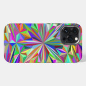Abstracte caleidoscoop iPhone hoesje (Achterkant horizontaal)