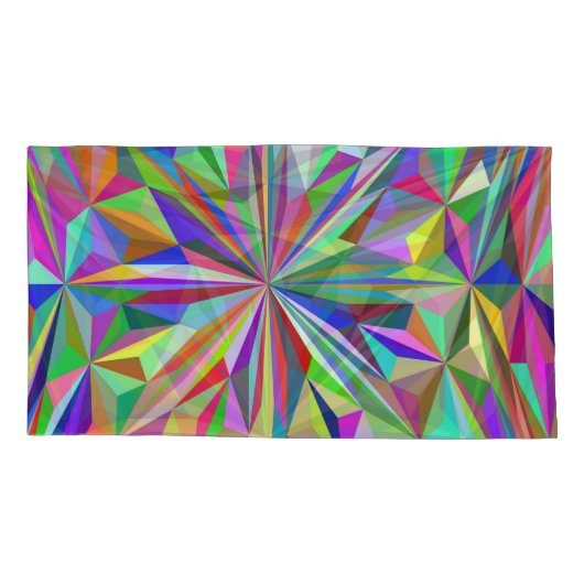 Abstracte caleidoscoop kussensloop (Achterkant-Links)