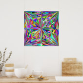Abstracte caleidoscoop poster (Keuken)