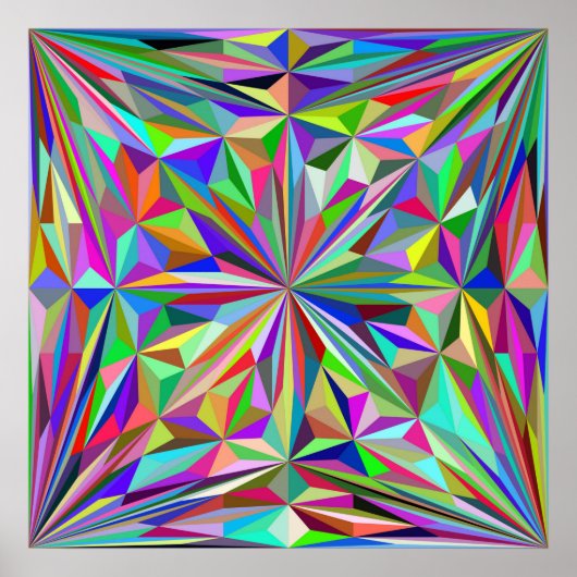 Abstracte caleidoscoop poster (Voorkant)