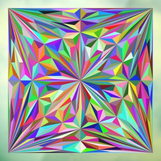 Abstracte caleidoscoop raamsticker (Vel 3)