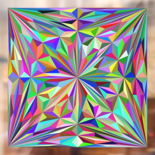 Abstracte caleidoscoop raamsticker (Vel 2)