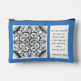 Abstracte caleidoscoopdoodle met vriendschapsquote etui