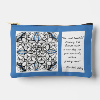 Abstracte caleidoscoopdoodle met vriendschapsquote etui