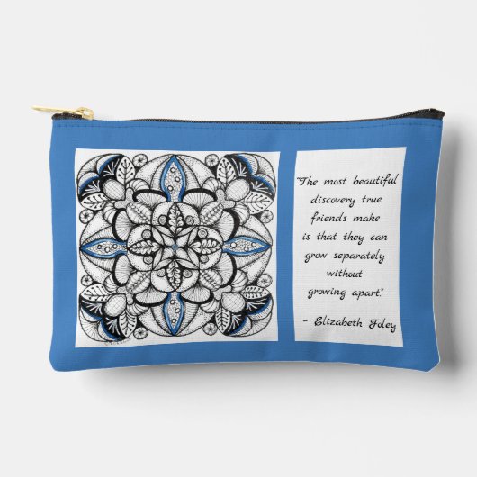 Abstracte caleidoscoopdoodle met vriendschapsquote etui (Voorkant)