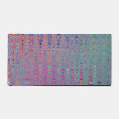 Abstracte caleidoscopische retro boemerang golven bureaumat (Voorkant)