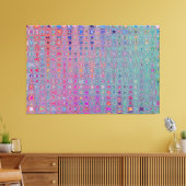 Abstracte caleidoscopische retro boemerang golven canvas afdruk (Insitu (Woonkamer))