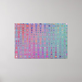 Abstracte caleidoscopische retro boemerang golven canvas afdruk