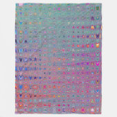 Abstracte caleidoscopische retro boemerang golven fleece deken (Voorkant)
