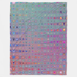 Abstracte caleidoscopische retro boemerang golven fleece deken