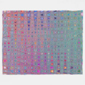 Abstracte caleidoscopische retro boemerang golven fleece deken (Voorkant (Horizontaal))
