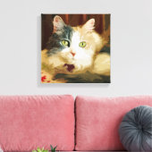 Abstracte Calico Cat Canvas Afdruk (Insitu (Woonkamer))