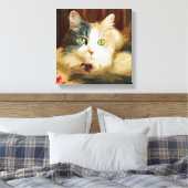 Abstracte Calico Cat Canvas Afdruk (Insitu (Slaapkamer))