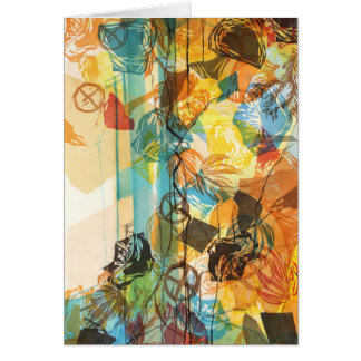 Abstracte California Desert Art Card Mojave