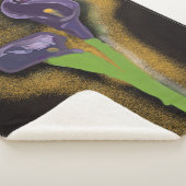 Abstracte Calla-lelie Stipple-Kunst  Sherpa Deken (3/4)