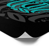 Abstracte Calligrafie-kunst Poster (Hoek)