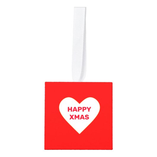 Abstracte camera diamant en kersthart decoratie (Voorkant)