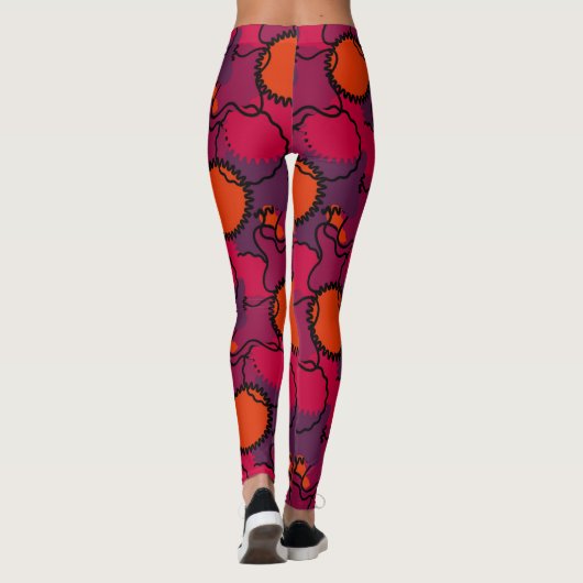 Abstracte Camo Leggings (Achterkant)