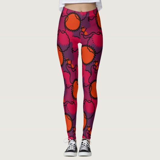 Abstracte Camo Leggings (Voorkant)