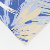 Abstracte camomiles op een blauwe achtergrond. fleece deken (Hoek)