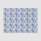 Abstracte camomiles op een blauwe achtergrond. tissuepapier (Voorkant)